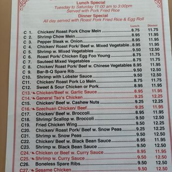 Goshen Chinese Kitchen menu 1